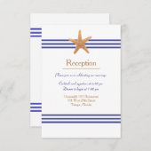 Nautical Starfish - Reception Invitation Kaart (Voorkant / Achterkant)