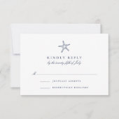 Nautical Starfish RSVP-kaart RSVP Kaartje (Voorkant)