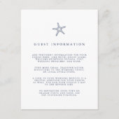 Nautical Starfish Wedding Guest Details Informatiekaartje (Voorkant)