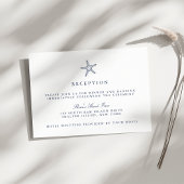 Nautical Starfish Wedding Reception Kaart