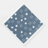 Nautical Stars Pattern Baby shower Invitation Servet (Hoek)