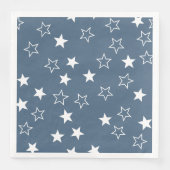 Nautical Stars Pattern Baby shower Invitation Servet (Voorkant)