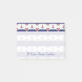 Nautical Stars & Stripes Patroon | Jouw namen toev Post-it® Notes (Voorkant)