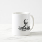 Nautical steampink  octopus book tekening koffiemok (Voorkant rechts)