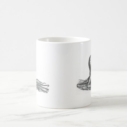 Nautical steampink  octopus book tekening koffiemok (Center)