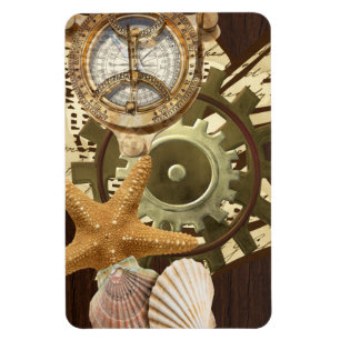 Nautical Steampunk Gears Magneet