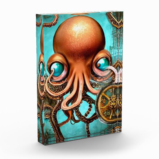 Nautical Steampunk Monster Octopus Fotoblokken (Links)