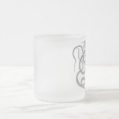 Nautical steampunk octopus frosted mok. matglas koffiemok (Center)