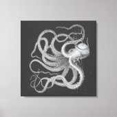 Nautical Steampunk Octopus Kraken Draken Drawing Canvas Afdruk (Voorkant)