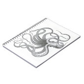 Nautical steampunk octopus  preppy kraken notitieboek (Linkerzijde)