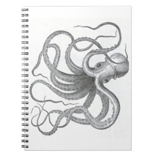 Nautical steampunk octopus  preppy kraken notitieboek