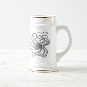 Nautical steampunk octopus  tekening stein bierpul