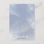 #Nautical Steel Blue Waterverf #Wedding Details Informatiekaartje (Achterkant)