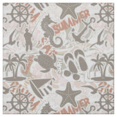 Nautical Strand Collage Taupe ID840 Stof (Swatch)