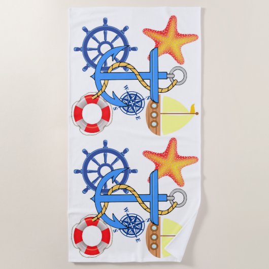 Nautical  strandlaken (Voorkant)