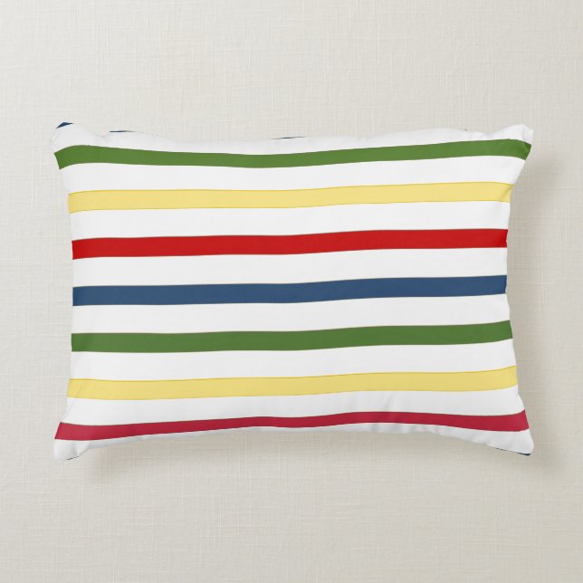 Nautical Stripe Accent Pillow Kussen (Voorkant)