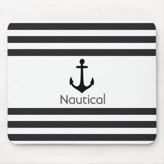 Nautical Stripe, Anchor Muismat (Voorkant)