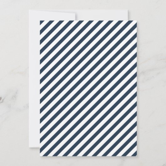 Nautical Stripe Baby Boy Douche Uitnodiging (Achterkant)