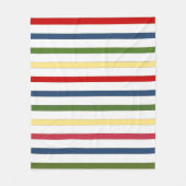 Nautical Stripe Fleece Blanket Deken (Voorkant)