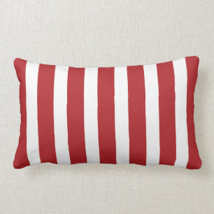 Nautical Stripe in Patriottisch Red Kussen