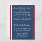 Nautical Stripe Invitation Kaart (Voorkant)