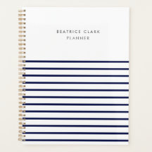 Nautical Stripe Navy Blue Stylish Modern Modern