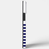 Nautical Stripe Navy Blue Trendy Stylish 9 Stripes Case-Mate iPhone Case (Achterkant / Rechts)