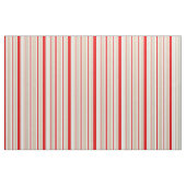 Nautical Stripe Rood Wit Grijs Beige Patroon Stof (Fat Quarter)