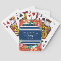 Nautical Stripe Tropische Bloemenfamilie