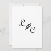 Nautical Stripe Wedding Announcement Edited Kaart (Achterkant)