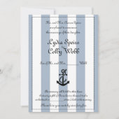 Nautical Stripe Wedding Notice Kaart (Voorkant)