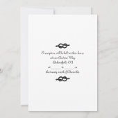 Nautical Stripe Wedding Notice Kaart (Achterkant)