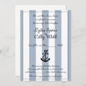 Nautical Stripe Wedding Notice Kaart (Voorkant / Achterkant)