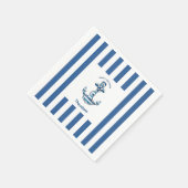Nautical Striped Anchor Birthday Servet (Hoek)