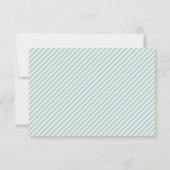 Nautical Striped Beach Wedding Reply Card RSVP Kaartje (Achterkant)
