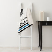 Nautical Striped Custom Mr en Mrs. Sherpa Deken (In situ)