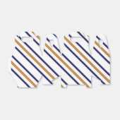 Nautical Striped Gold Blue Birthday Favor Box Bedankdoosjes (Uitgevouwen)