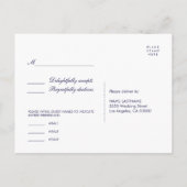 Nautical Striped RSVP Briefkaart Meal Choice (Achterkant)