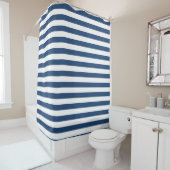 Nautical Striped Shower Curtain Douchegordijn (In situ)