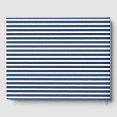 Nautical striped trouwgastenboek met anker gastenboek (Achterkant)
