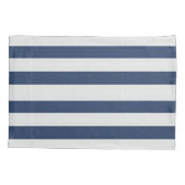Nautical Striped Weave Monogram Navy White ID1248 Kussensloop (Achterkant)