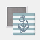 Nautical Stripes Anchor Magneet (Voorkant / Achterkant)