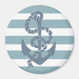 Nautical Stripes Anchor Magneet