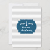 Nautical Stripes Baby Shower Invitaties Kaart (Voorkant)