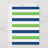 Nautical Stripes Birthday Invitation Kaart (Achterkant)