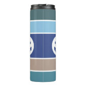 Nautical Stripes custom monogram tumbler Thermosbeker (Achterkant)