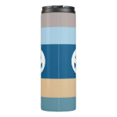 Nautical Stripes custom monogram tumbler Thermosbeker (Achterkant)