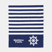 Nautical Stripes - DIY Background Fleece Deken (Voorkant)