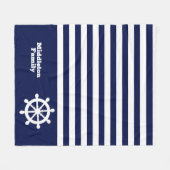 Nautical Stripes - DIY Background Fleece Deken (Voorkant (Horizontaal))