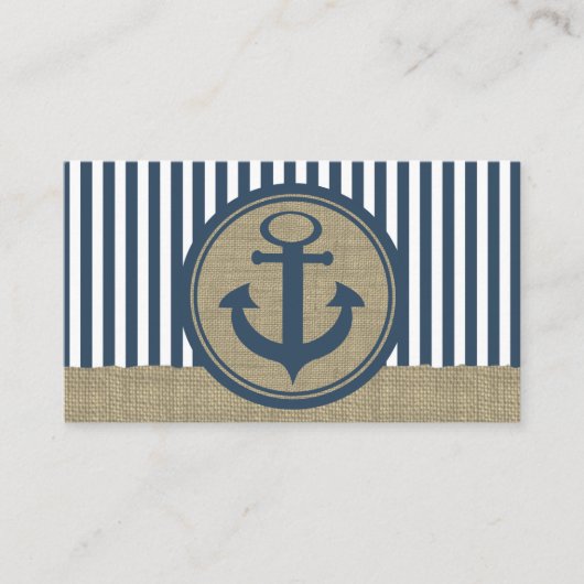 Nautical Stripes en Anker Zitplaatsen Kaarten Plaatskaartje (Voorkant)